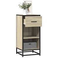 vidaXL Skåp sonoma-ek 35,5x35x76 cm konstruerat trä och metall