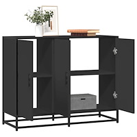 vidaXL Skänk svart 94x35x76 cm konstruerat trä