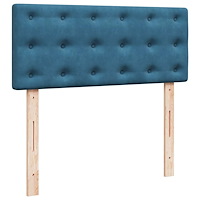 vidaXL Ottoman sängram med madrass mörkblå 120x200 cm sammet