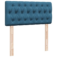 vidaXL Ottoman sängram med madrasser mörkblå 160x200 cm sammet