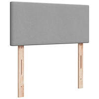 vidaXL Ottoman sängram med madrass ljusgrå 90x190 cm tyg