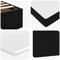 vidaXL Ottoman sängram med madrass svart 90x190 cm sammet