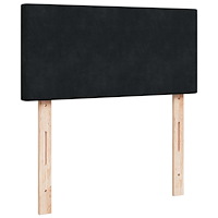 vidaXL Ottoman sängram med madrass svart 90x190 cm sammet