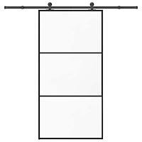vidaXL Skjutdörr med beslagset 102x205 cm ESG glas och aluminium