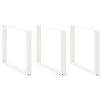 vidaXL Matbordsben U-formade 2 st vita 100x(72-73) cm stål