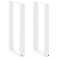 vidaXL Barbordsben U-formade 2 st vita 40x(90-91) cm stål