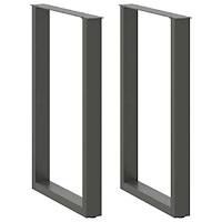 vidaXL Barbordsben U-formade 2 st antracit 60x(90-91) cm stål