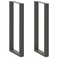 vidaXL Barbordsben U-formade 2 st antracit 40x(100-101) cm stål