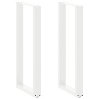 vidaXL Barbordsben U-formade 2 st vita 50x(100-101) cm stål