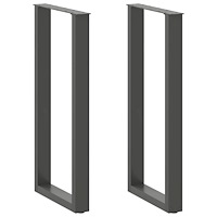 vidaXL Barbordsben U-formade 2 st antracit 50x(100-101) cm stål