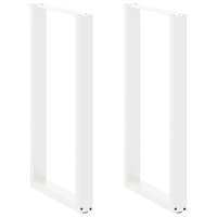 vidaXL Barbordsben U-formade 2 st vita 60x(100-101) cm stål