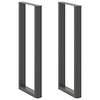 vidaXL Barbordsben U-formade 2 st antracit 40x(110-111) cm stål