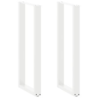 vidaXL Barbordsben U-formade 2 st vita 50x(110-111) cm stål