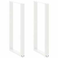 vidaXL Barbordsben U-formade 2 st vita 60x(110-111) cm stål