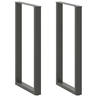vidaXL Barbordsben U-formade 2 st antracit 60x(110-111) cm stål