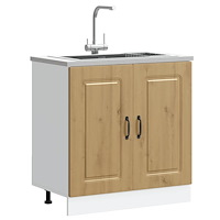 vidaXL Diskbänk underskåp artisan ek 80x46x81,5 cm konstruerat trä