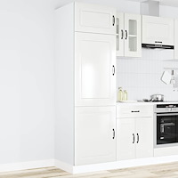vidaXL Köksskåp Kalmar högglans vit konstruerat trä