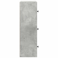 vidaXL Bokhylla betonggrå 40x24x77 cm konstruerat trä