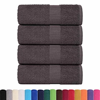 vidaXL Tvålhanddukar 4 st antracit 30x30 cm 360 gsm 100% bomull