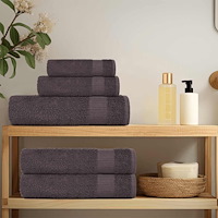 vidaXL Tvålhanddukar 4 st antracit 30x30 cm 360 gsm 100% bomull