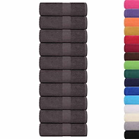 vidaXL Tvålhanddukar 10 st antracit 30x30 cm 360 gsm 100% bomull
