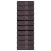 vidaXL Gästhanddukar 10 st antracit 30x50 cm 360 gsm 100% bomull