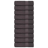vidaXL Handdukar 10 st antracit 50x100 cm 360 gsm 100% bomull