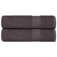 vidaXL Badlakan 2 st antracit 100x150 cm 360 gsm 100% bomull