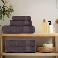 vidaXL Badlakan 25 st antracit 100x150 cm 360 gsm 100% bomull