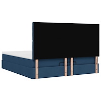 vidaXL Ottoman sängram med madrass blå 180x200 cm tyg