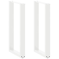vidaXL Barbordsben U-formade 2 st vita 50x(90-91) cm stål