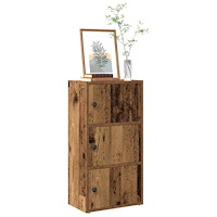 vidaXL Bokhylla åldrat trä 40x24x77 cm konstruerat trä