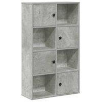 vidaXL Bokhylla betonggrå 60x24x101,5 cm konstruerat trä