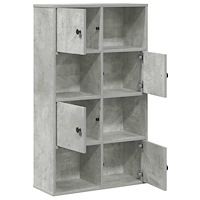 vidaXL Bokhylla betonggrå 60x24x101,5 cm konstruerat trä