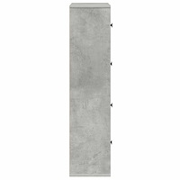 vidaXL Bokhylla betonggrå 60x24x101,5 cm konstruerat trä
