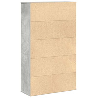 vidaXL Bokhylla betonggrå 60x24x101,5 cm konstruerat trä