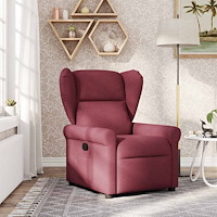 vidaXL Reclinerfåtölj vinröd tyg