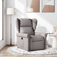 vidaXL Reclinerfåtölj taupe tyg