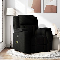 vidaXL Massagefåtölj svart tyg
