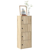 vidaXL Bokhylla betonggrå 40x24x102 cm konstruerat trä