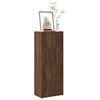 vidaXL Bokhylla brun ek 40x24x102 cm konstruerat trä