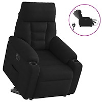 vidaXL Elektrisk reclinerfåtölj med uppresningshjälp mikrofibertyg