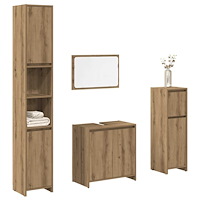 vidaXL Badrumsmöbler set 4 delar artisan ek konstruerat trä