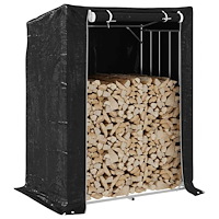 vidaXL Vedställ med regnskydd 150x100x200 cm galvaniserat stål