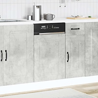 vidaXL Diskmaskinspanel Kalmar betonggrå 45x1,5x67 cm konstruerat trä