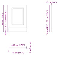 vidaXL Diskmaskinspanel Kalmar betonggrå 45x1,5x67 cm konstruerat trä