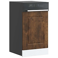 vidaXL Diskmaskinspanel rökfärgad ek 45x1,5x67 cm konstruerat trä