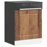 vidaXL Diskmaskinspanel Kalmar åldrat trä 60x1,5x67 cm konstruerat trä