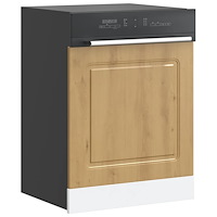 vidaXL Diskmaskinspanel Kalmar artisan ek 60x1,5x67 cm konstruerat trä