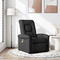 vidaXL Massagefåtölj svart tyg